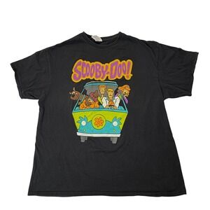 Scooby-Doo Mystery Machine Graphic T-Shirt Mens XL Black Delta Pro Weight Tee